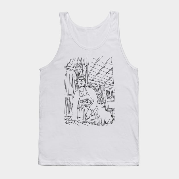 Housekeeper and The Cool Cat Tank Top by Saestu Mbathi